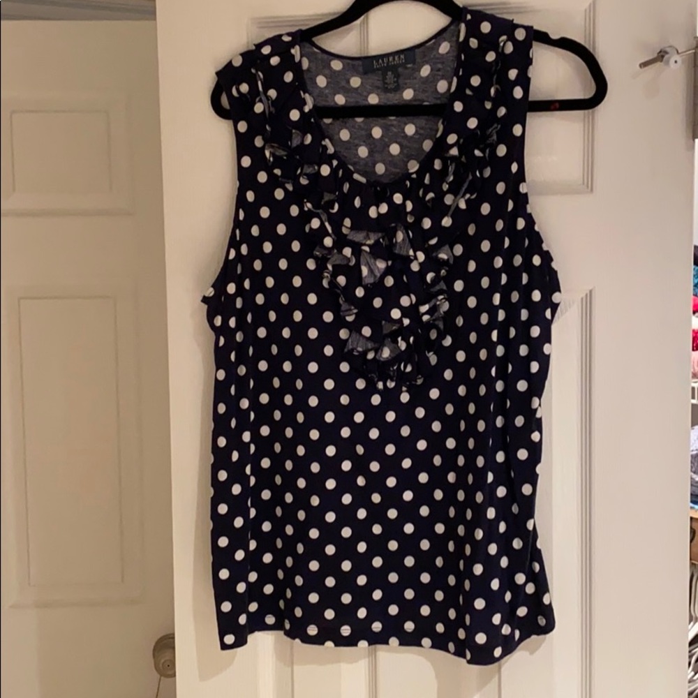 🎃Ralph Lauren polka dot top.  3X